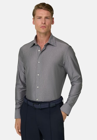 Coupe slim Chemise Boggi Milano en bleu : devant