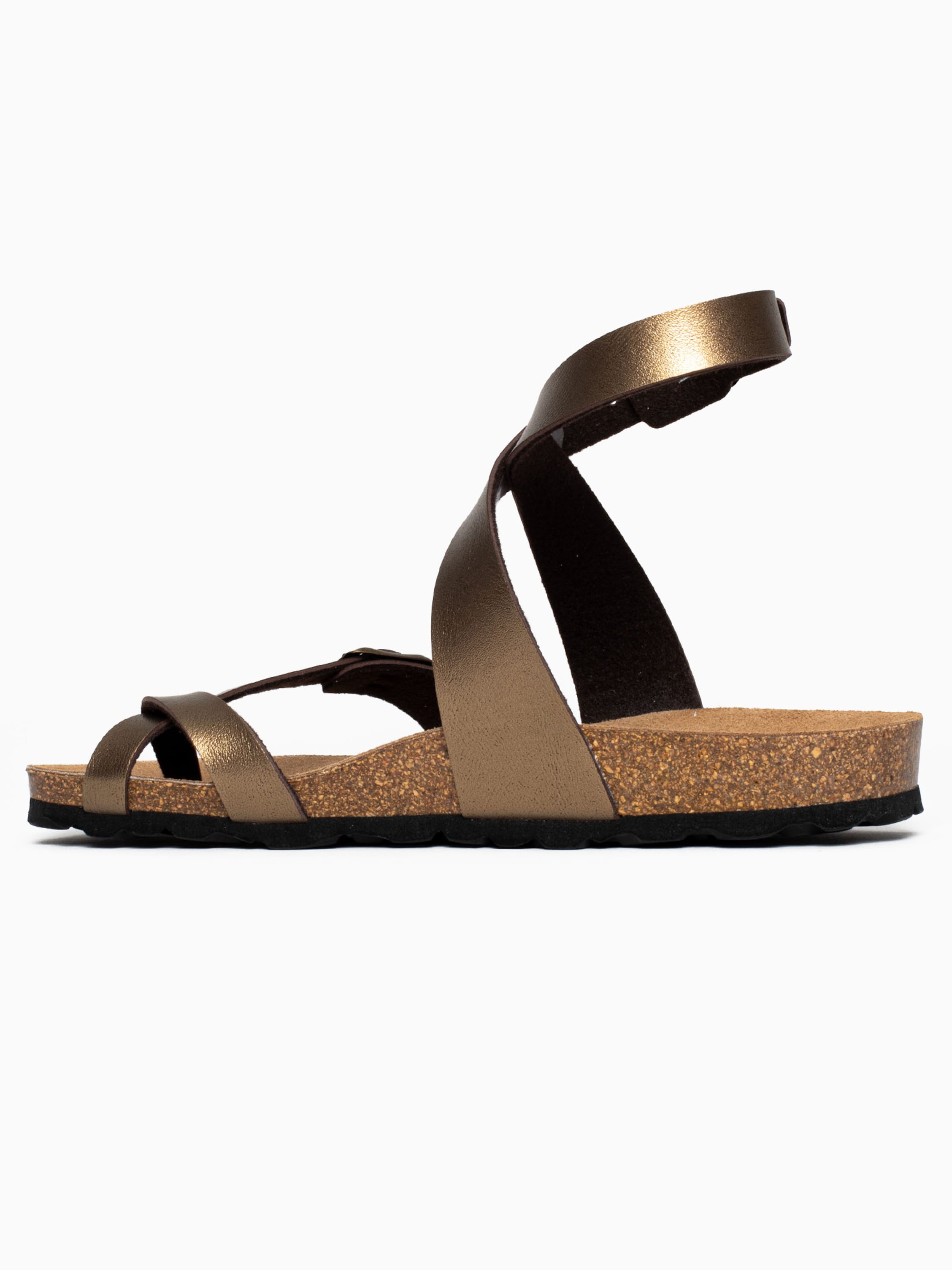 Bayton T-bar sandals 'Swan' in Brown
