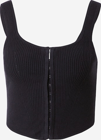 Abercrombie & Fitch Knitted Top in Black: front