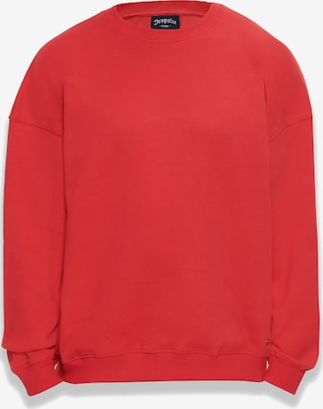 Dropsize Sweatshirt 'Bazix Republiq' in Rood: voorkant