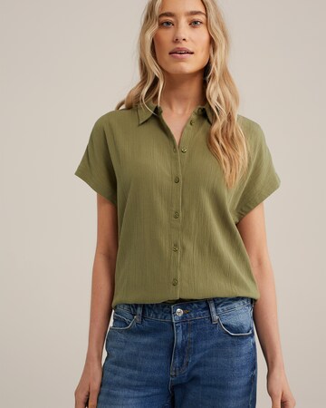 WE Fashion Blouse in Groen: voorkant