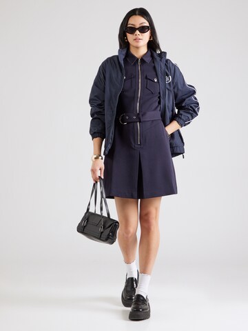 Morgan - Vestido camisero en azul
