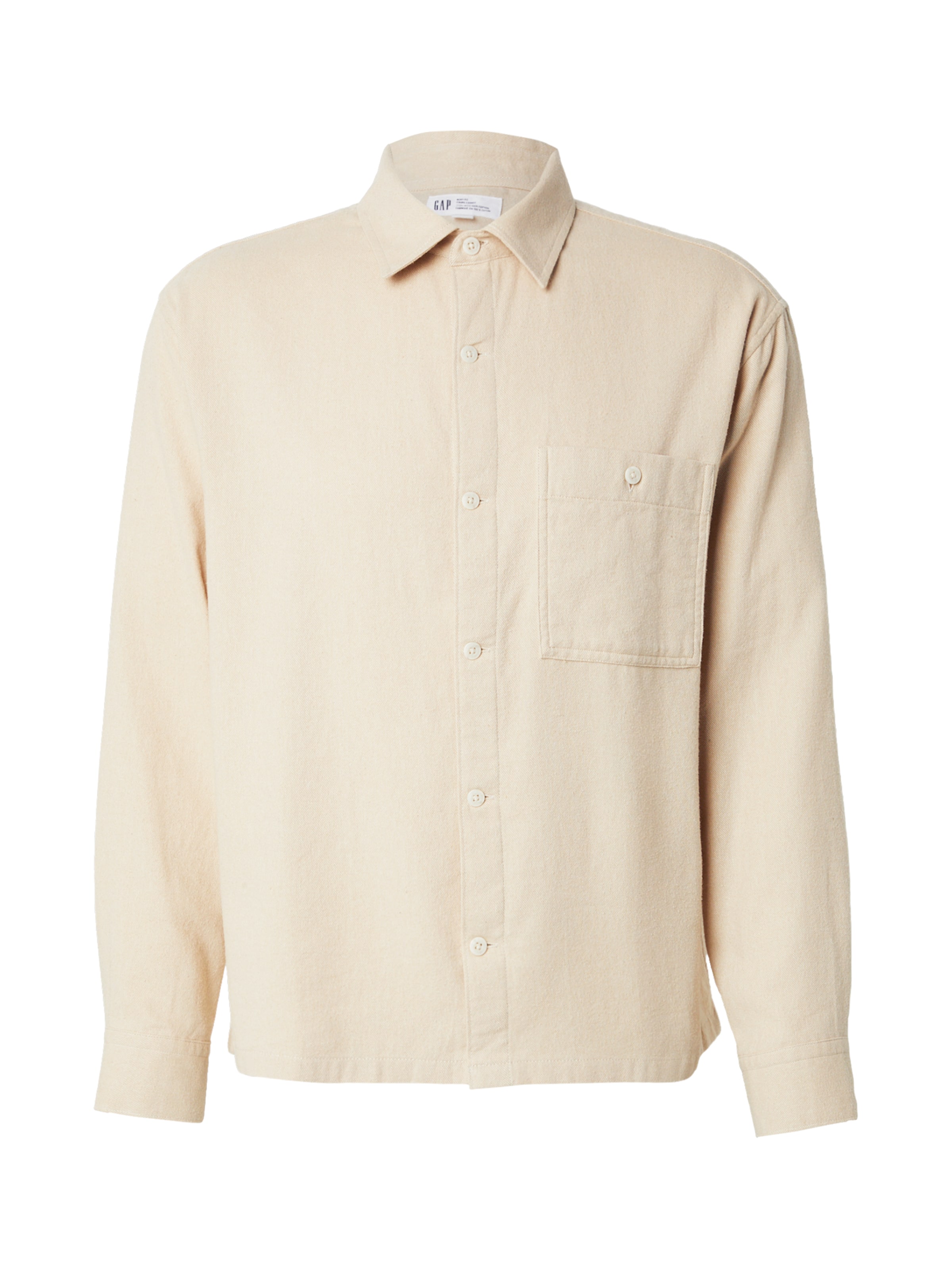 GAP Regular fit Button Up Shirt in Beige: front