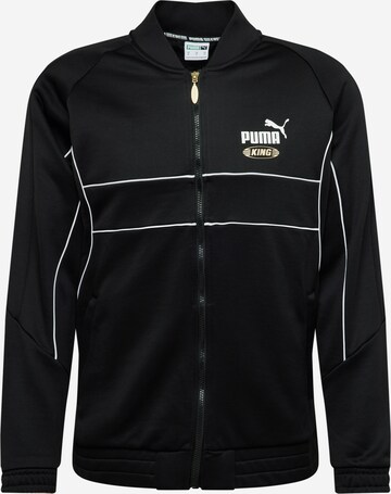 PUMA Zip-Up Hoodie 'King' in Black: front