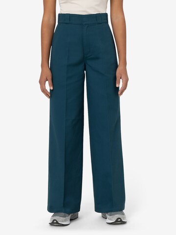 Wide leg Pantaloni cu dungă 'GROVE HILL REC' de la DICKIES pe albastru: față
