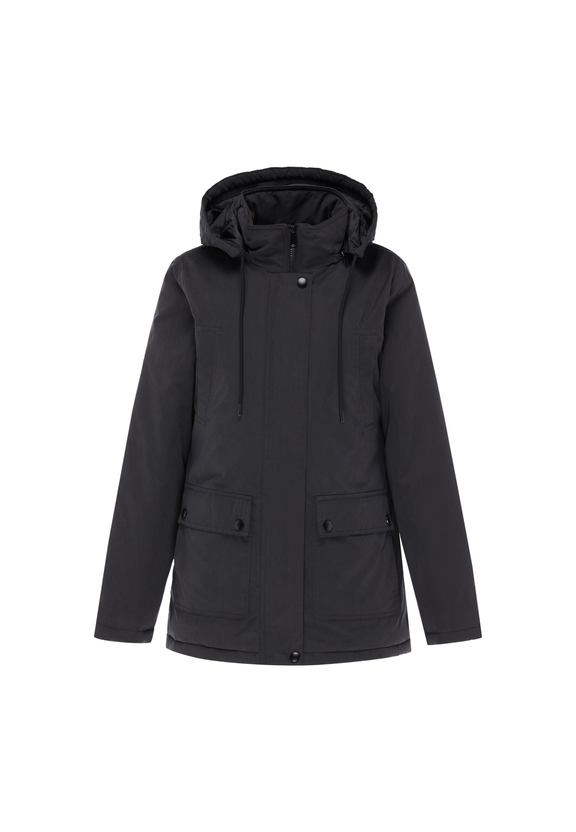 Veste mi-saison Usha en noir : devant