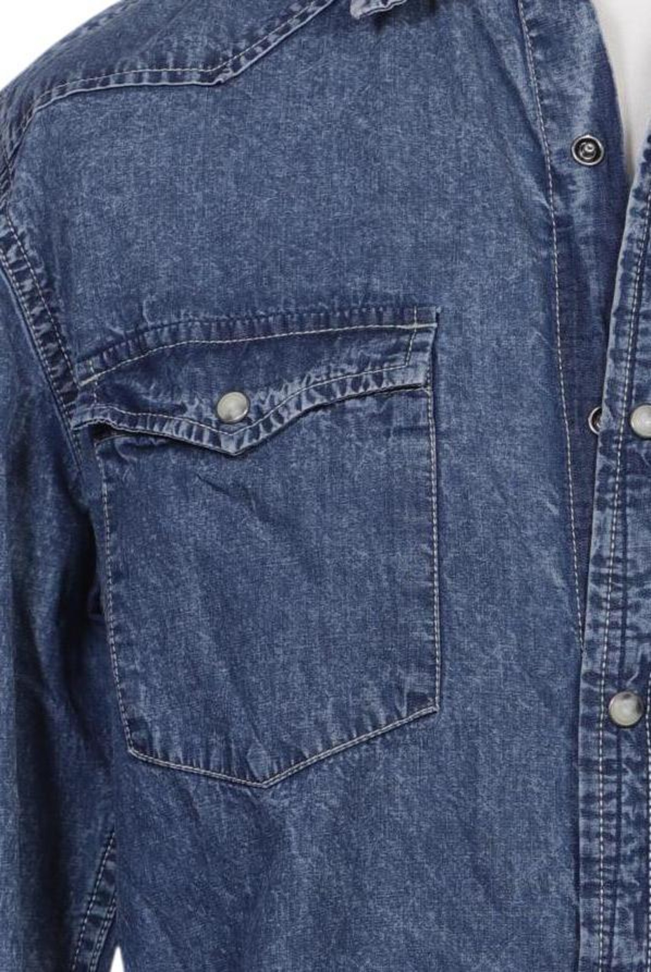 GARCIA Button Up Shirt in L in Blue