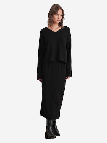 Tenue d'intérieur 'Strick-Koordinaten' MixRay en noir : devant