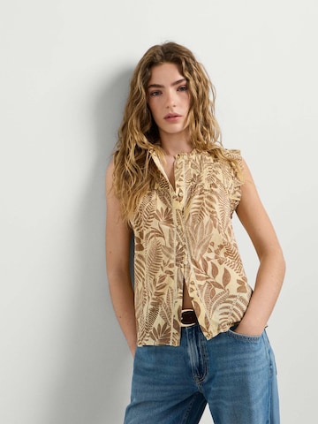 Pepe Jeans Blouse in Bruin: voorkant
