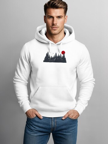 Neverless Sweatshirt 'Waldkette' in White