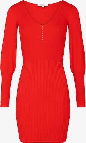 Morgan Gebreide jurk in Rood: voorkant