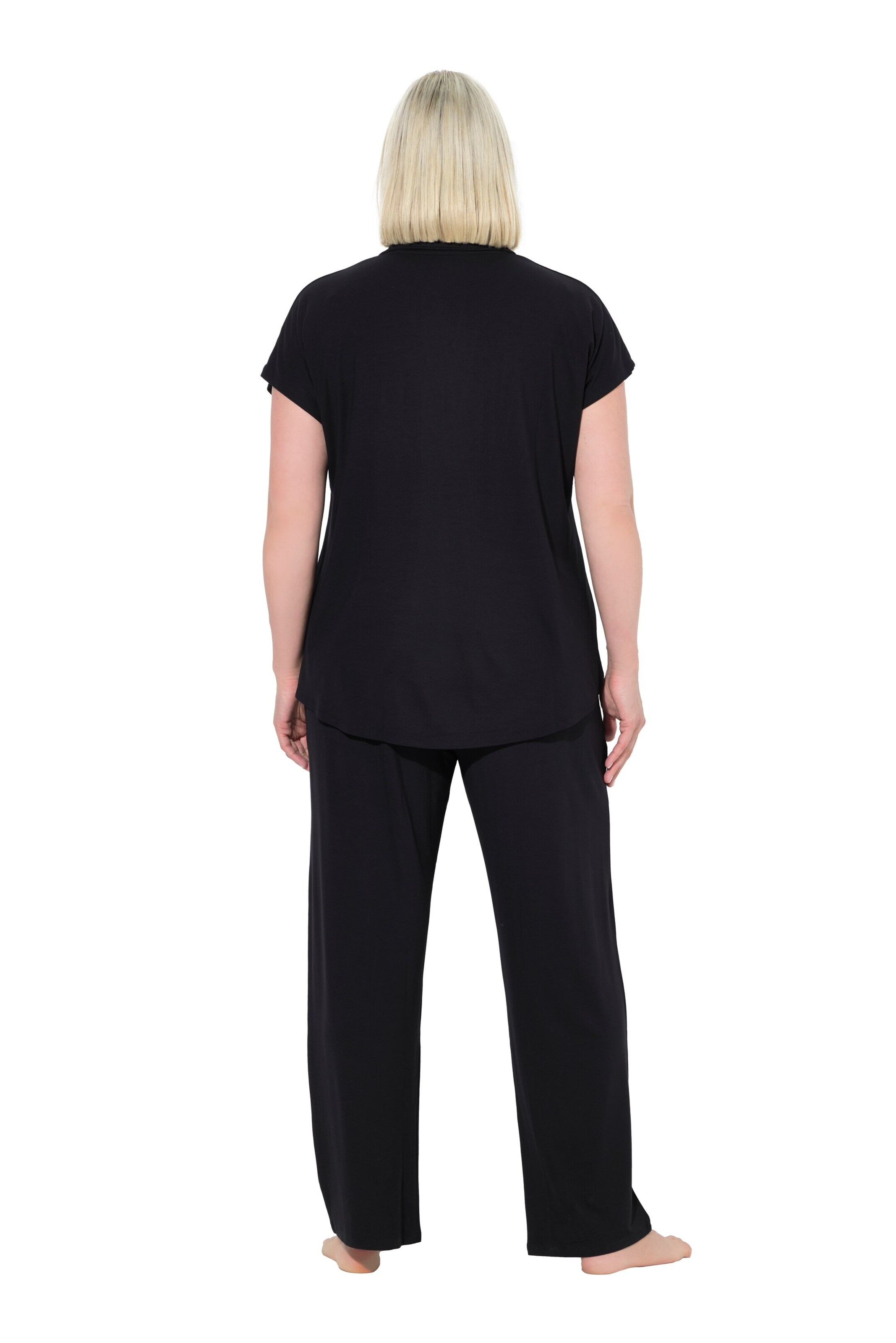 Ulla Popken Pyjama in Zwart