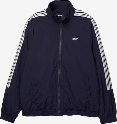 Pull&Bear Välikausitakki 'STWD' värissä yönsininen / valkoinen, Tuotenäkymä