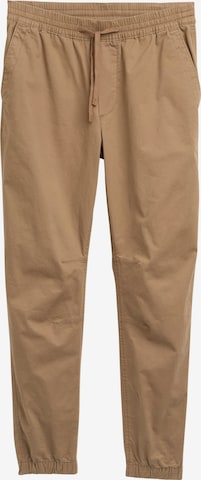 Effilé Pantalon TOM TAILOR DENIM en marron : devant