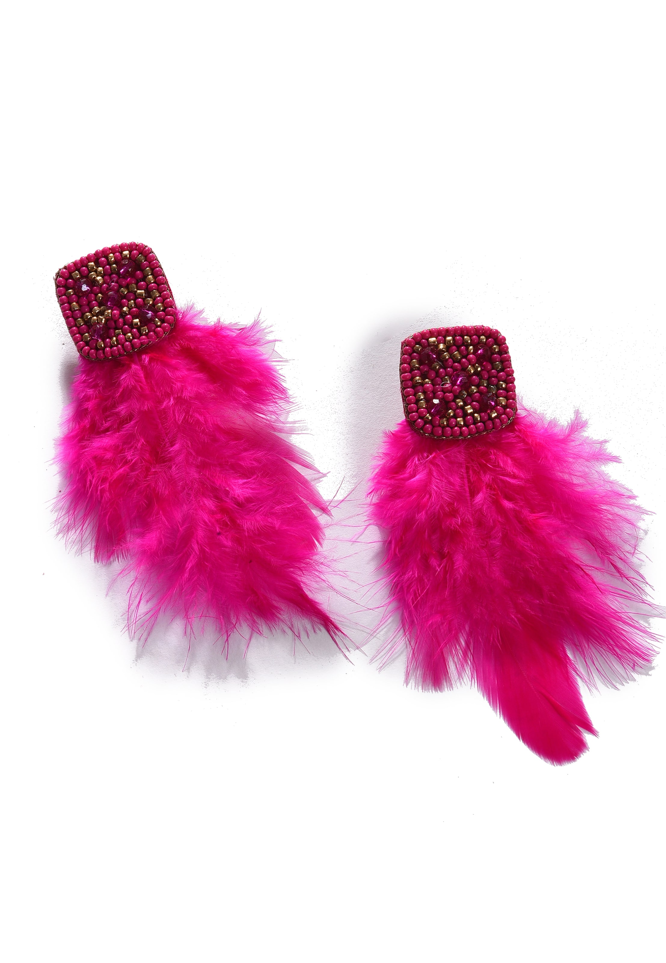 Boucles d'oreilles 'Mabel' SOHI en rose : devant