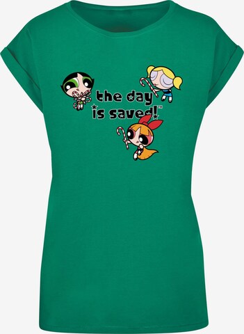 ABSOLUTE CULT Shirt 'The Powerpuff Girls - The Day Is Saved' in Groen: voorkant