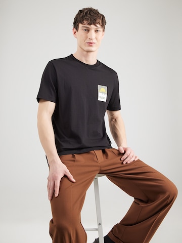 BOSS Футболка 'Te_Plain' в Черный: спереди
