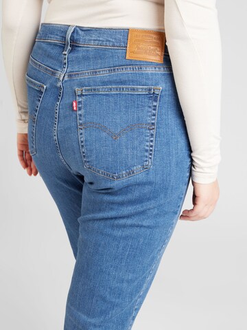 Levi's® Plus Обычный Джинсы '724 PL HR Straight' в Синий