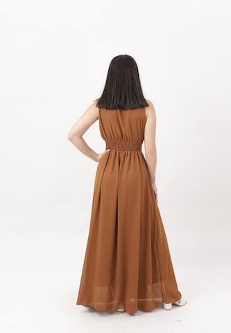 Elara Evening dress in Brown