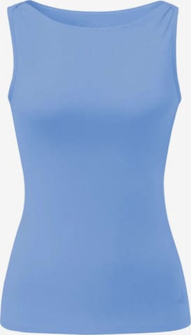 CURARE Yogawear Sporttop 'Boat Neck Top' in Blau: Vorderseite