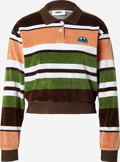 Obey Shirt in Brown / Grass green / Orange / White, Item view