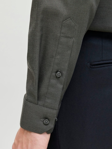 JACK & JONES Comfort fit Button Up Shirt 'Blaparker' in Grey