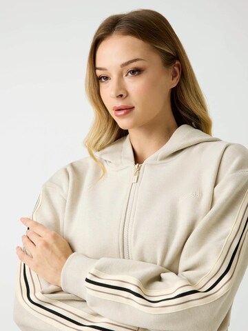 GUESS Zip-Up Hoodie in Brown