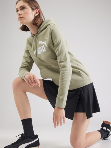 PUMA Spordidressipluusid 'Ess No. 1', värv roheline: eest vaates