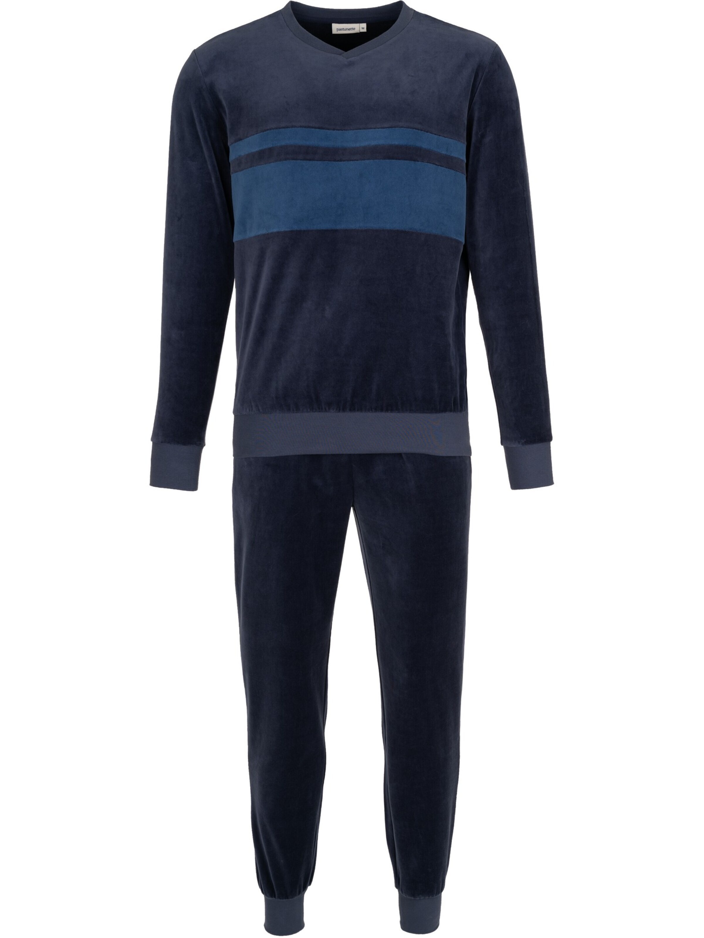 Pastunette Pyjama lang 'Northern Nights' in Blauw