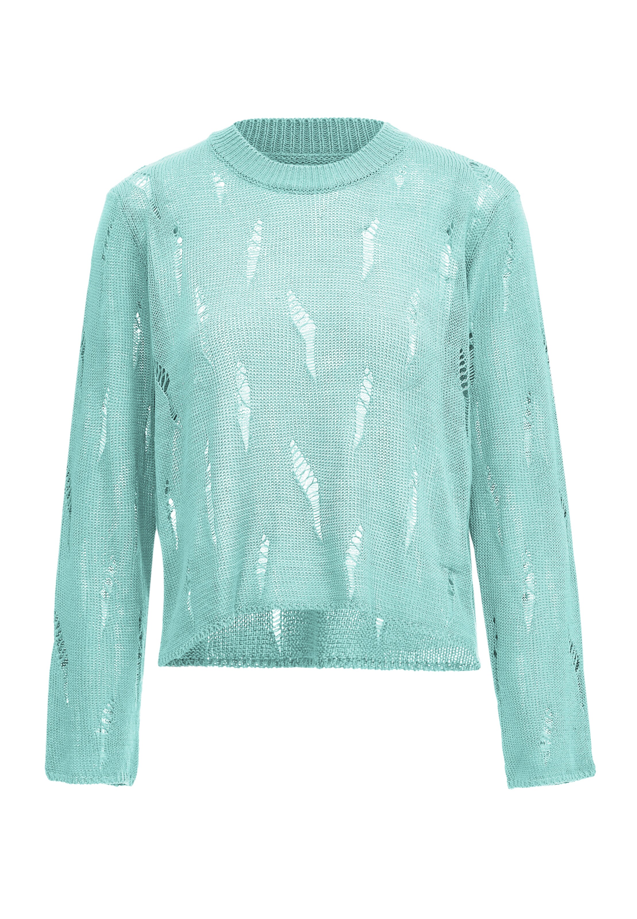 Pullover di swirly in blu: frontale