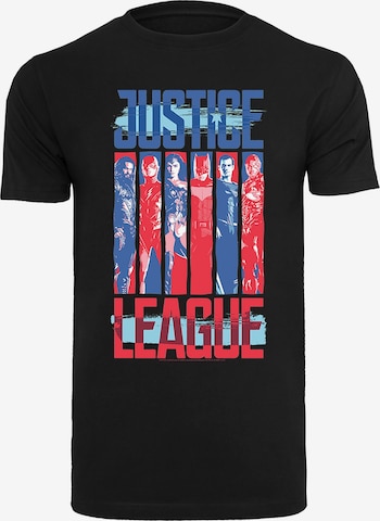 T-Shirt 'Justice League Movie Team Flag' F4NT4STIC en noir : devant