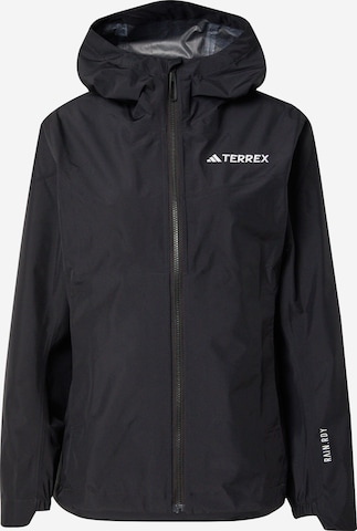 ADIDAS TERREX Outdoorová bunda – černá: přední strana