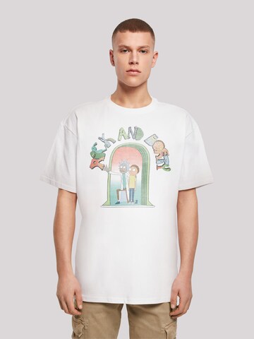 T-Shirt 'Icon Doors' F4NT4STIC en blanc : devant