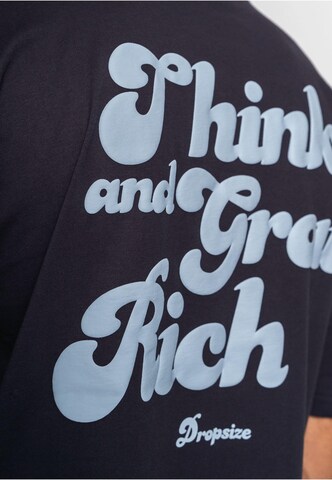 T-Shirt 'Grow Rich' Dropsize en bleu