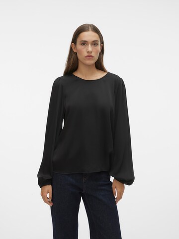 VERO MODA Blouse 'ELENORA' in Zwart: voorkant