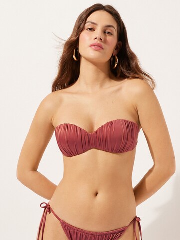 CALZEDONIA Bandeau Bikini Top in Red