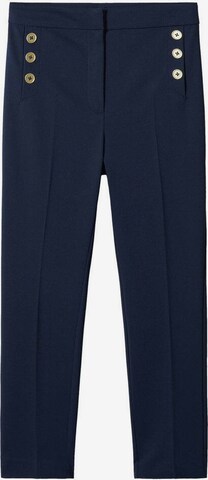 MANGO Normální Kalhoty – modrá: přední strana