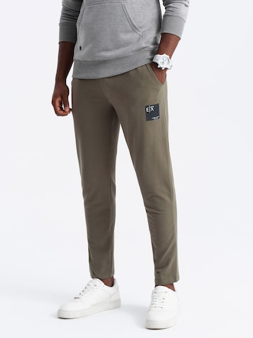 Coupe slim Pantalon 'Eximio' Ombre en vert : devant