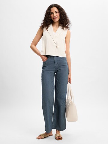 OPUS Wide leg Broek 'Mivy' in Blauw