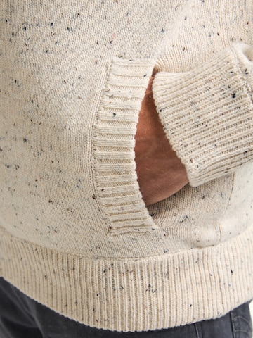 Petrol Industries Knit Cardigan in Beige