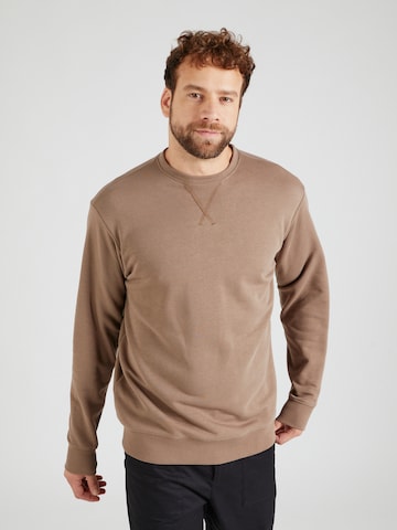ABOUT YOU x Kevin Trapp Sweatshirt 'Lewis' in Brown: front
