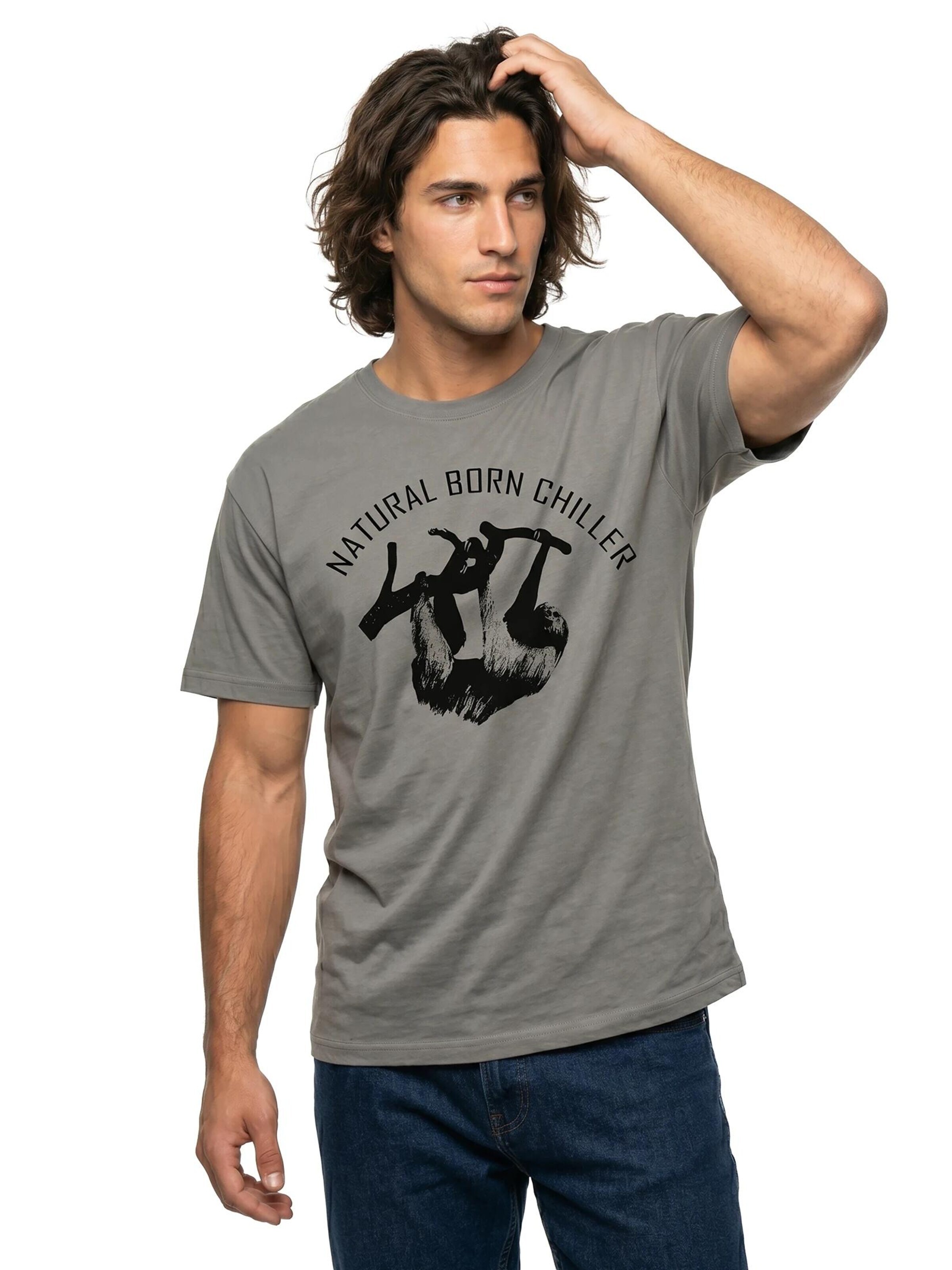 MAKAYA Shirt 'BornChiller' in Grey