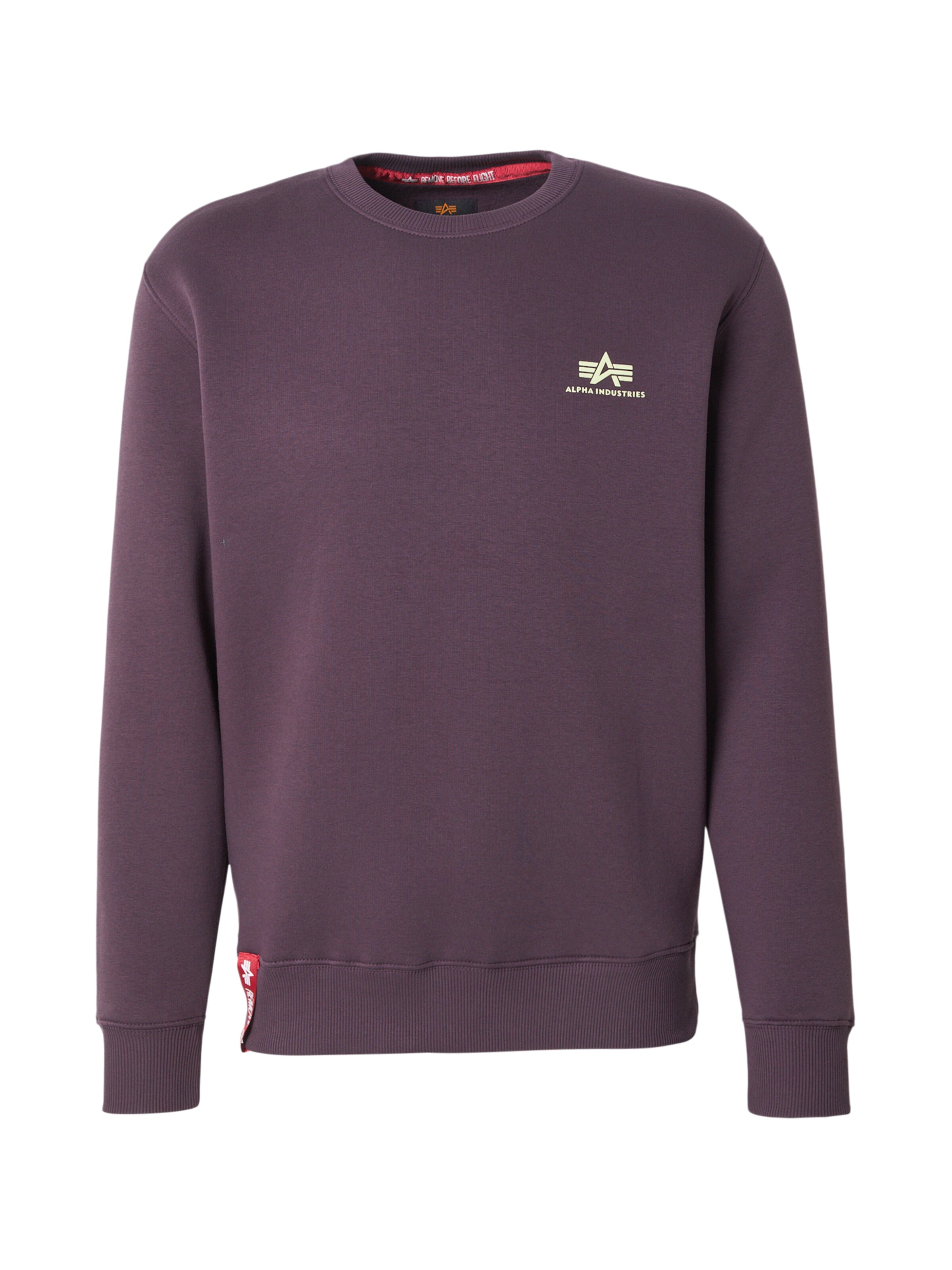 ALPHA INDUSTRIES Sweatshirt in Lila: Vorderseite