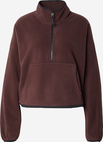 Fabletics Spordipullover 'NO CHILL', värv pruun: eest vaates