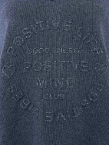 Zwillingsherz Sweatshirt 'Positive Mind' in Blue