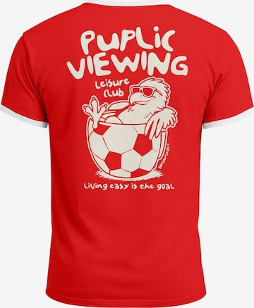 Neverless Shirt 'Public Viewing' in Red: front