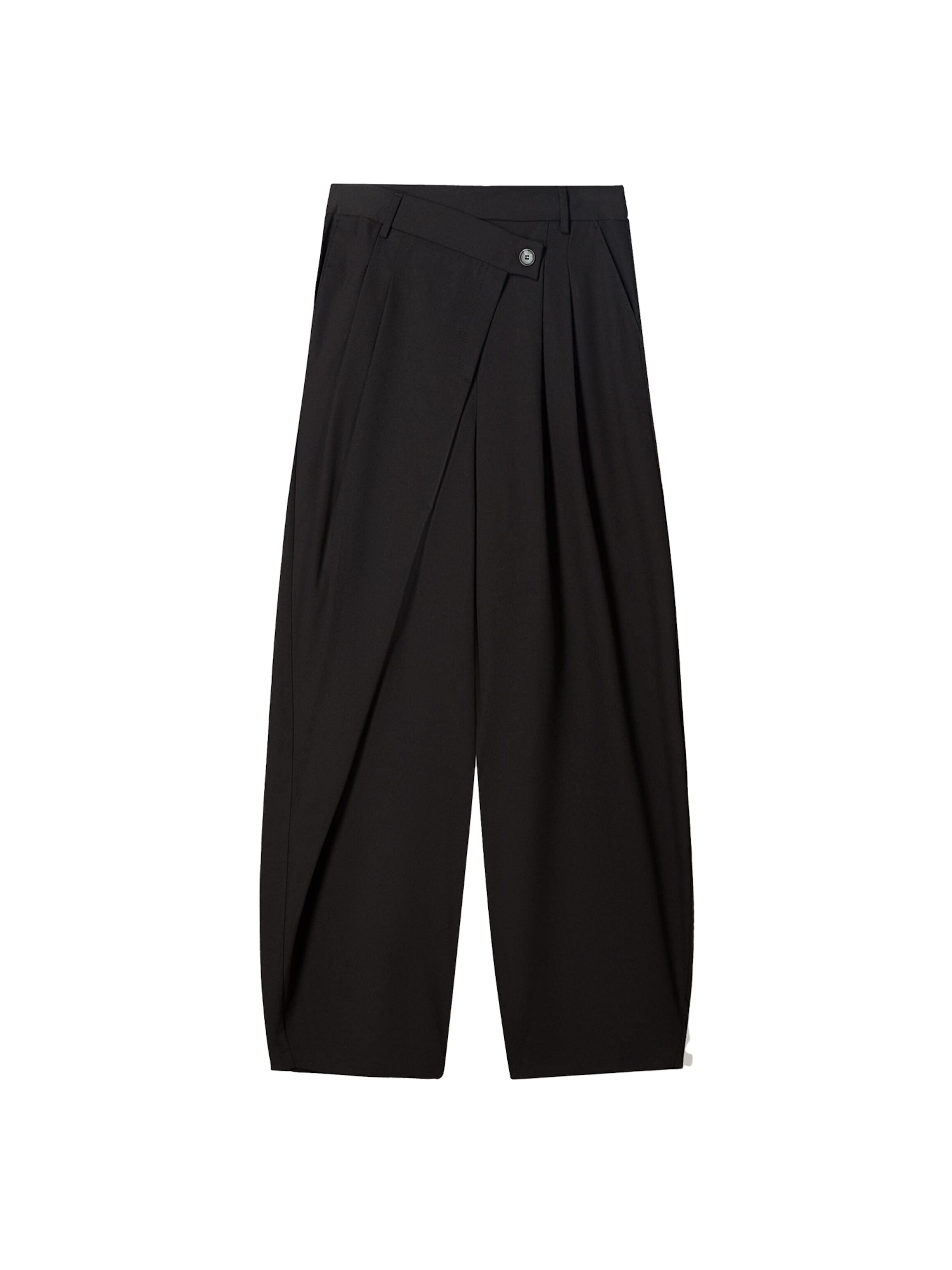 Baggy Pantalon à pince Bershka en noir : devant