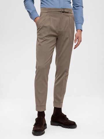 Regular Pantalon à pince Antioch en marron