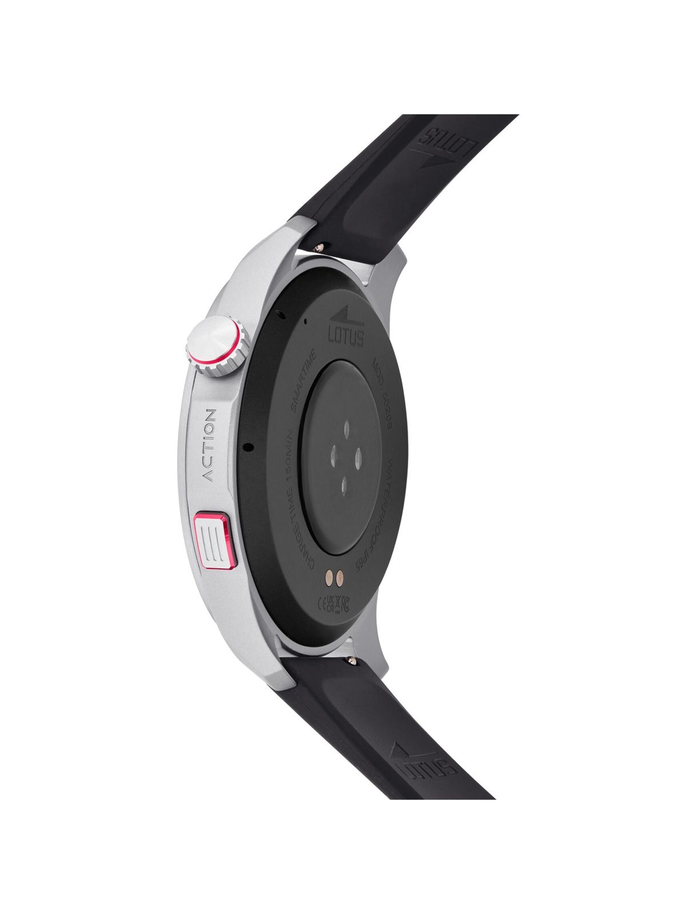 Lotus Digitaal horloge 'Lotus - Smartwatch Smartime Paso X - Quartz watch movement - Watch case width: 48.52 mm' in Zwart