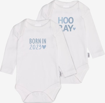 LILIPUT Romper/Bodysuit 'born in 2023' in White: front